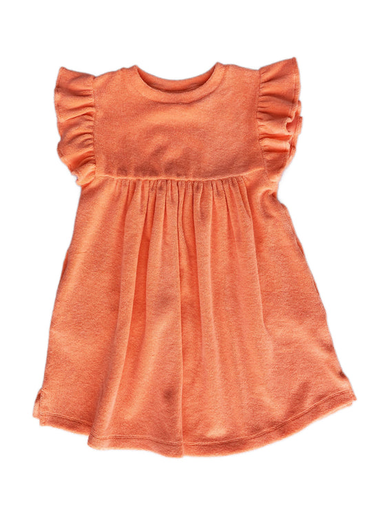 Paradise Terry Dress - Neon Orange