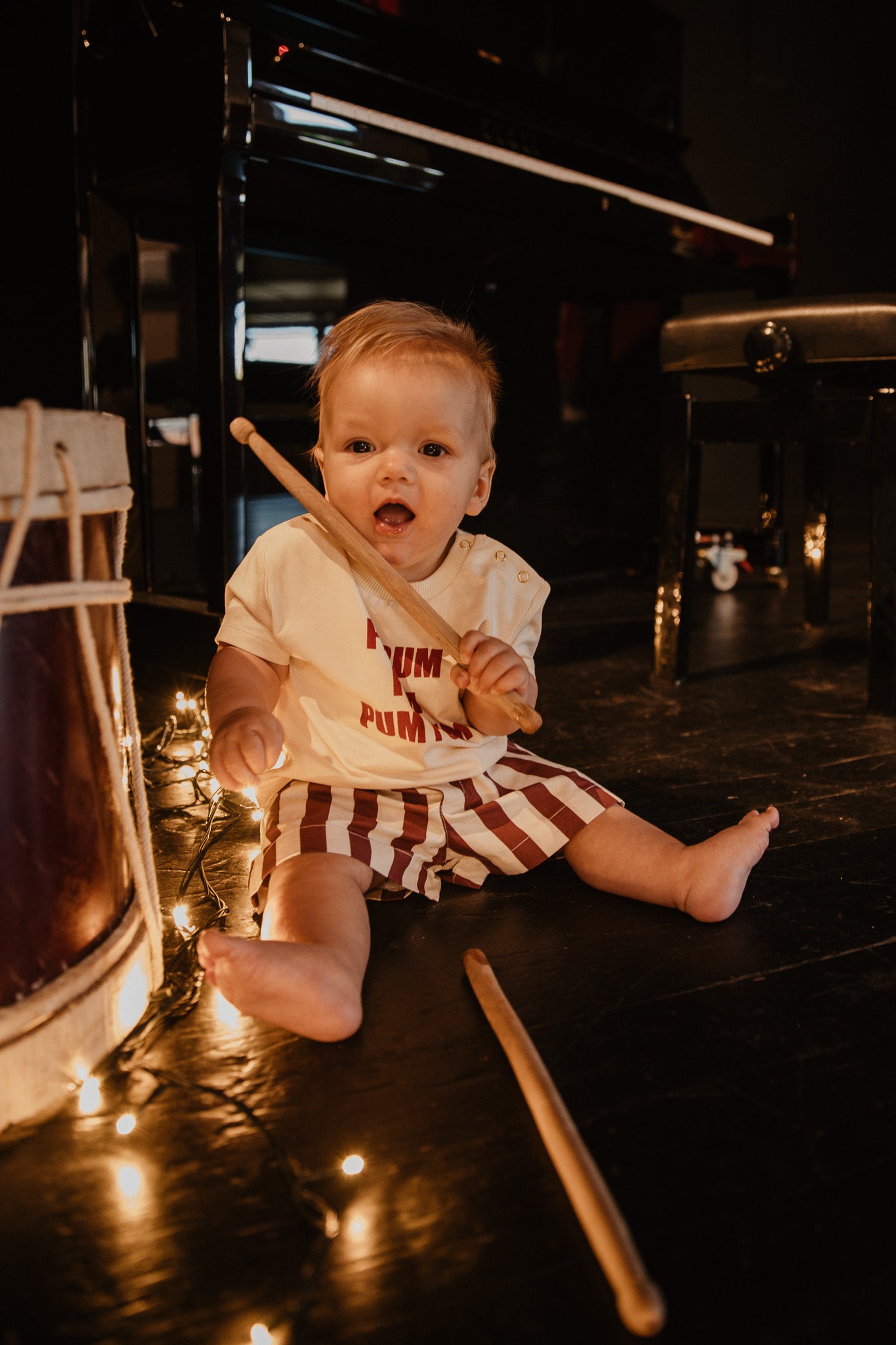 Baby Joe Shorts-Candy Cane