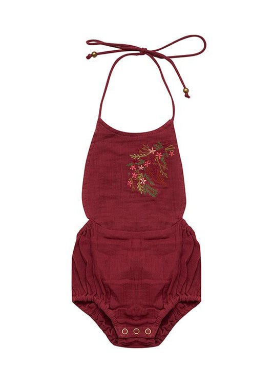 Holly Romper-Cherry