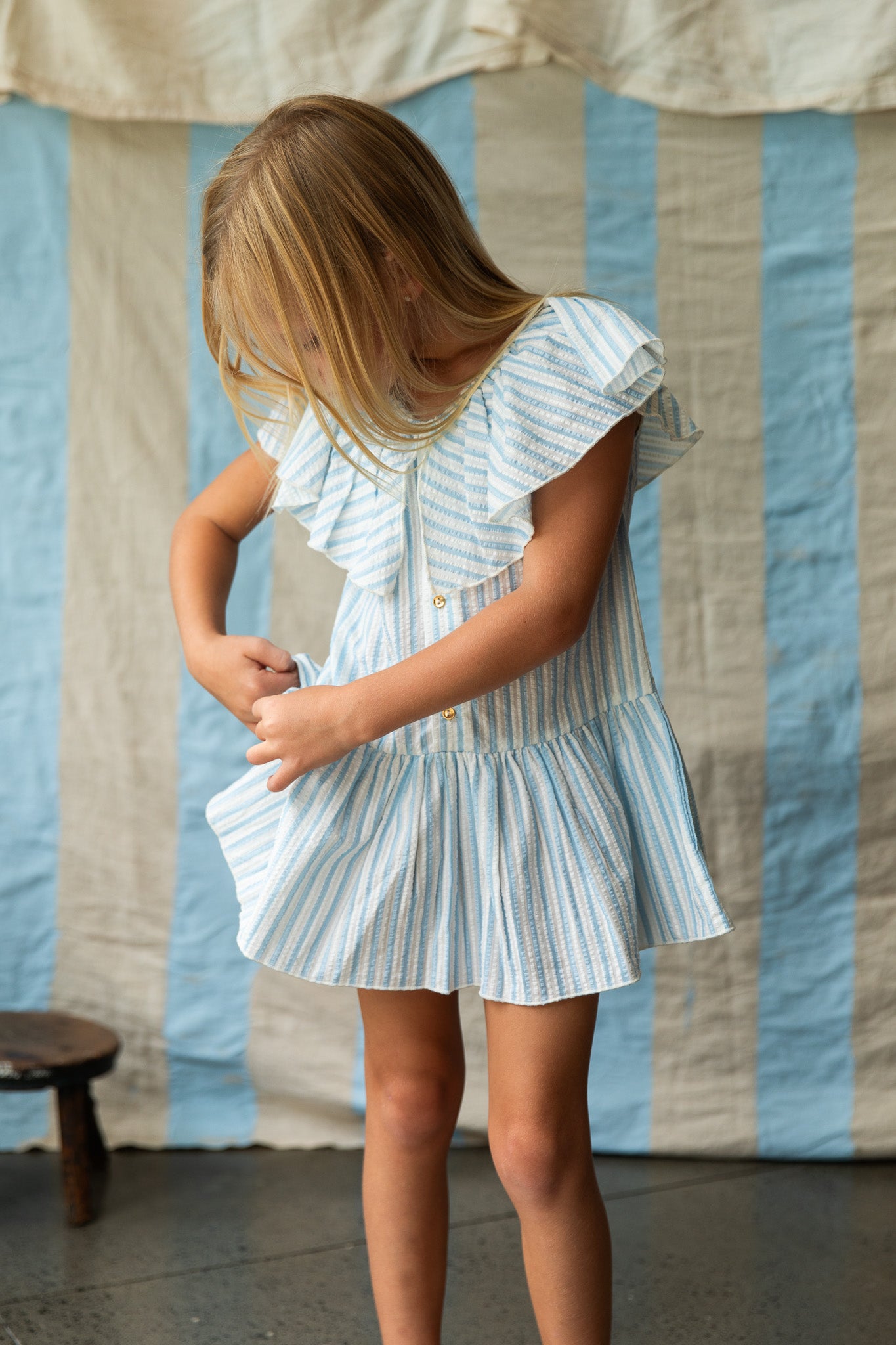 Margot Dress-Stripe Print