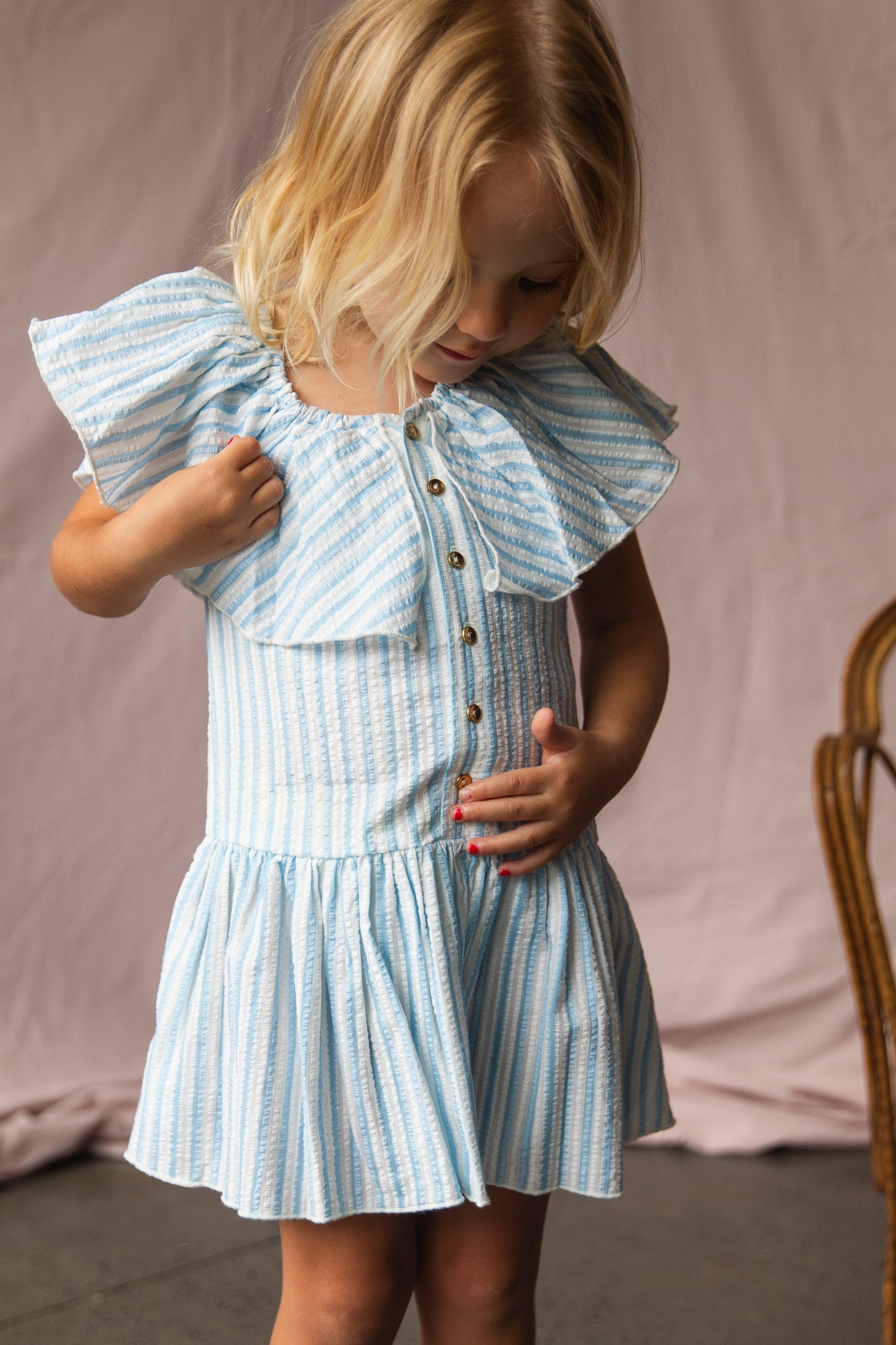 Margot Dress-Stripe Print