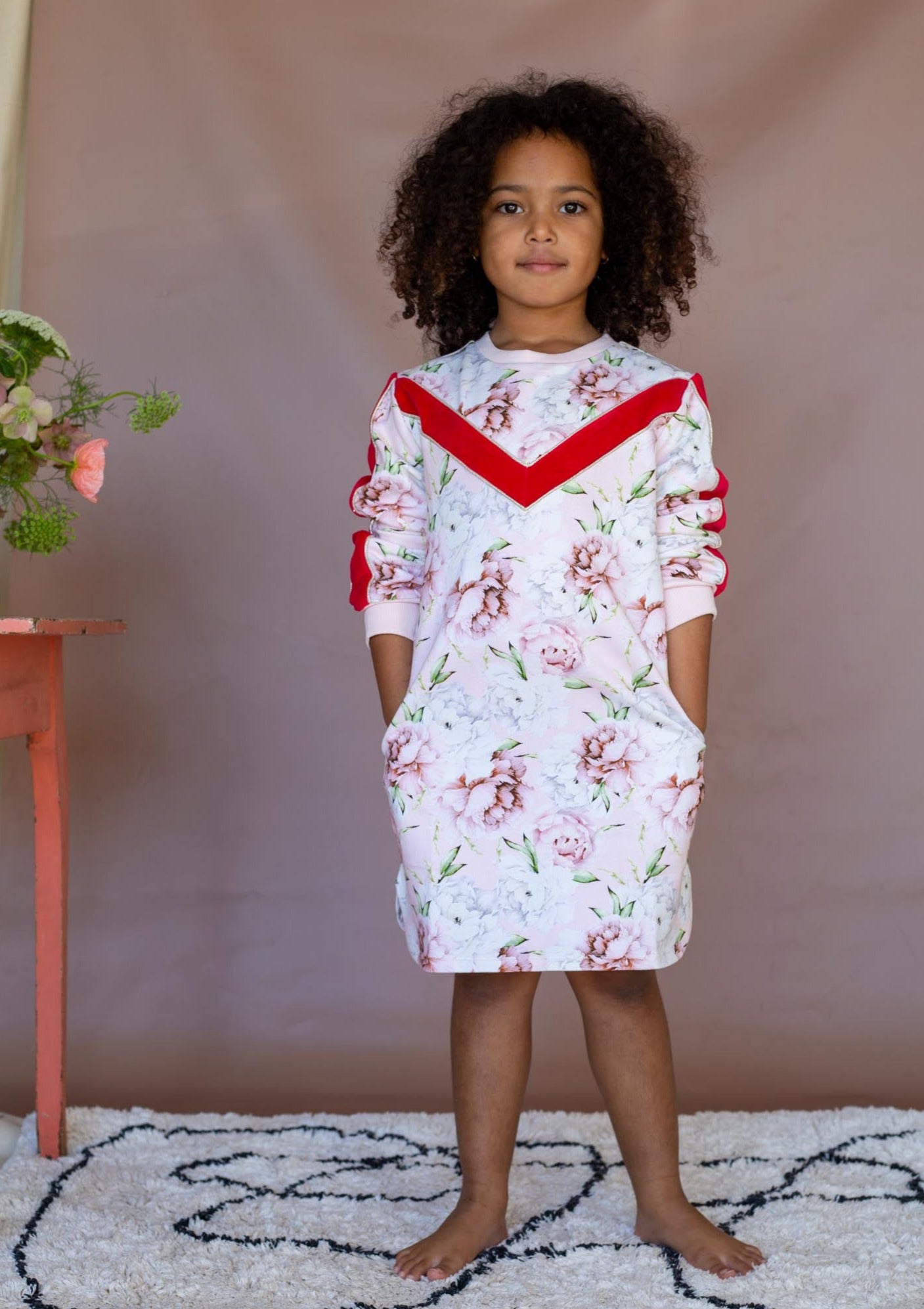 Peppa Dress - Pink Rose Bloom