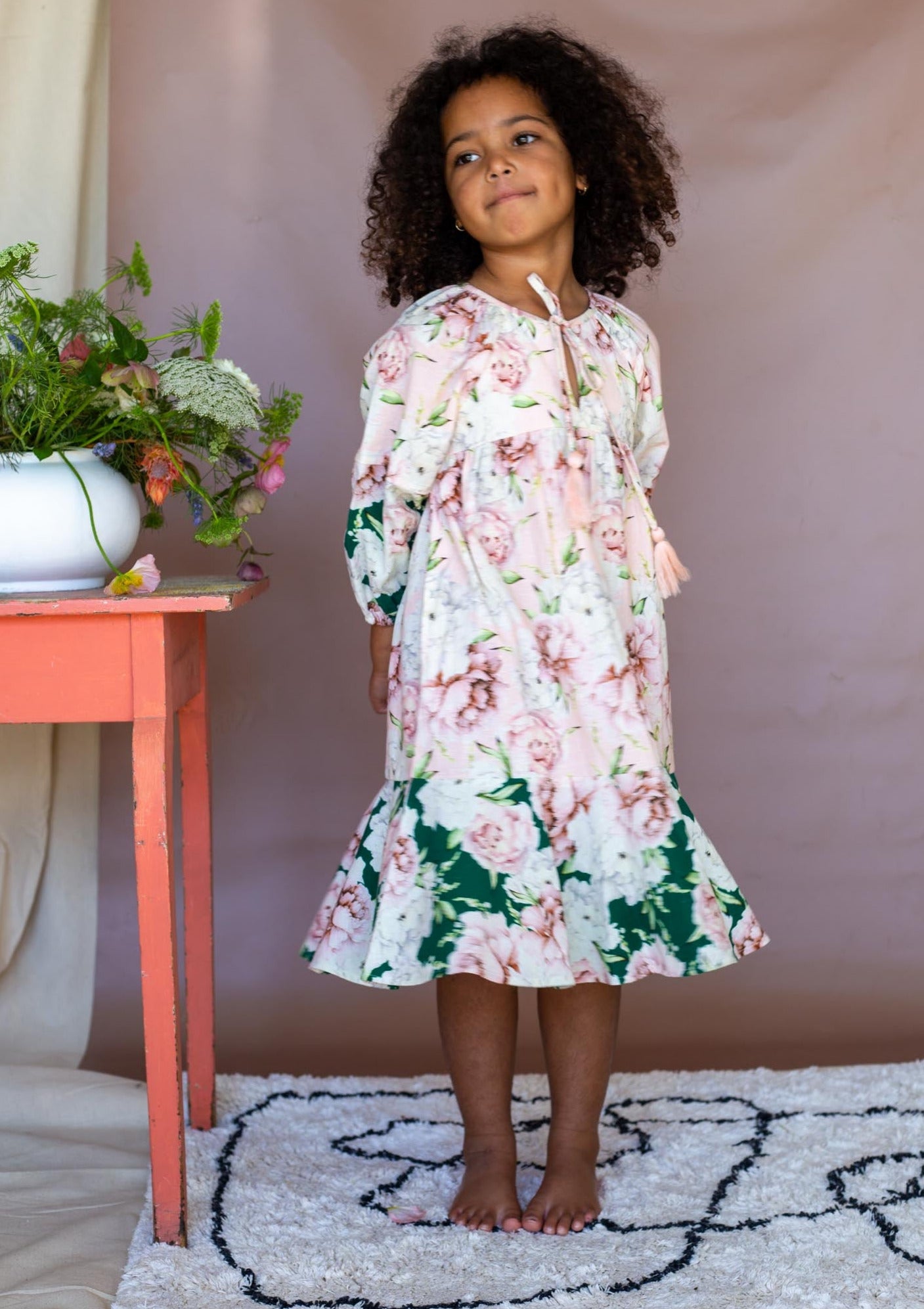 Penny Dress - Pink Rose Bloom