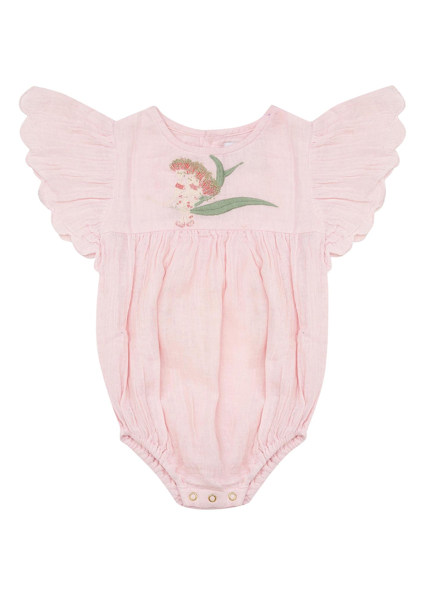 Gingerbread Romper - Pink Candy