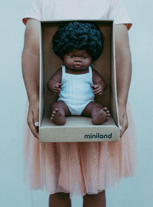 Miniland Doll African Girl 38cm