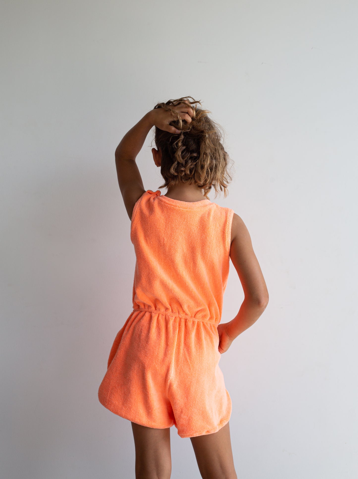 Florrie Terry Jumpsuit - Neon Orange
